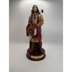collectible figurine titled "Fire In The Sky"Native American Warrior Figure